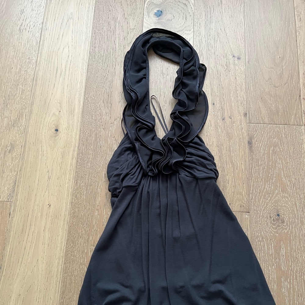 Express halter style ruffled top